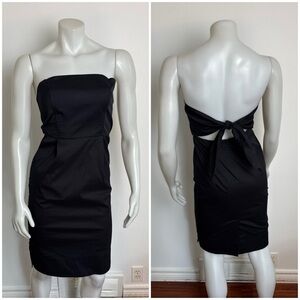 TIBI - Gorgeous Black Strapless Dress with tie back and pockets.